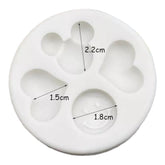 Molde Silicona Mini Corazones, Carita Feliz y Mickey